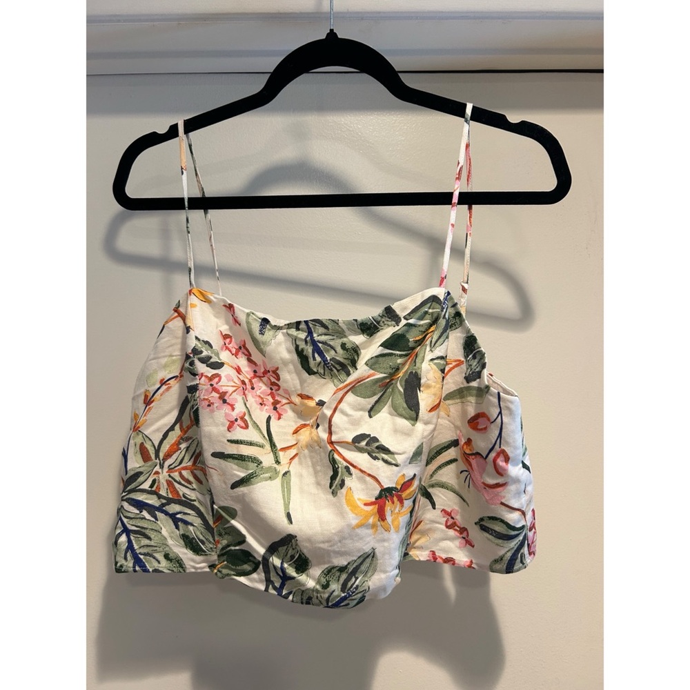 3/$10! Tropical Floral Crop Top
